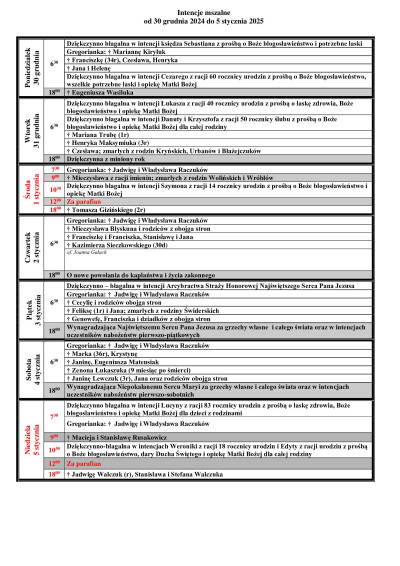 30.12.2024 - 05.01.2025