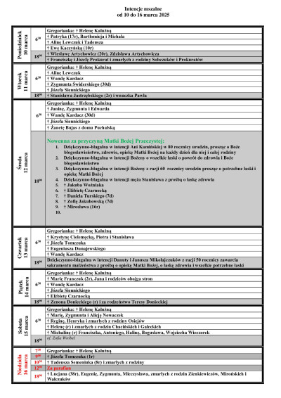 10.03.2025 - 16.03.2025